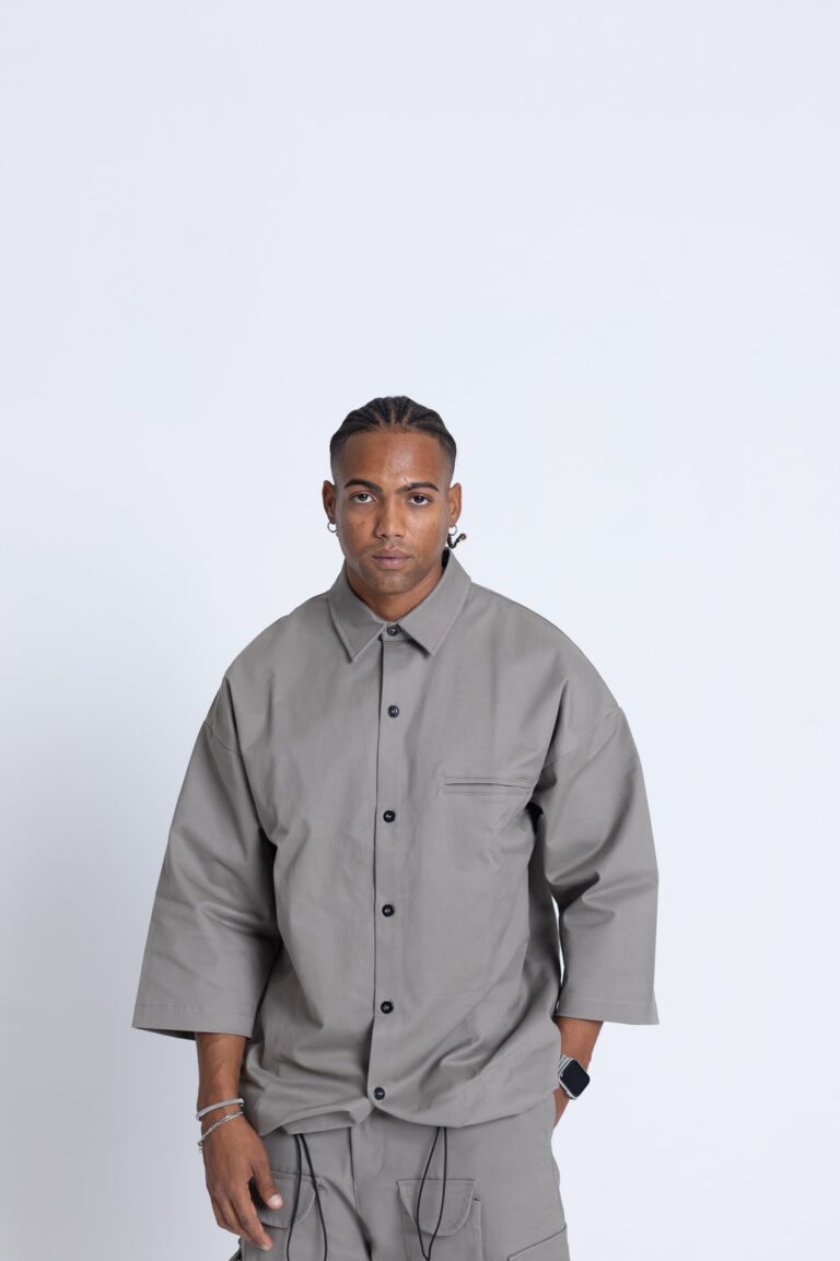 Devoted Minimalist Oversized Shirt Gray