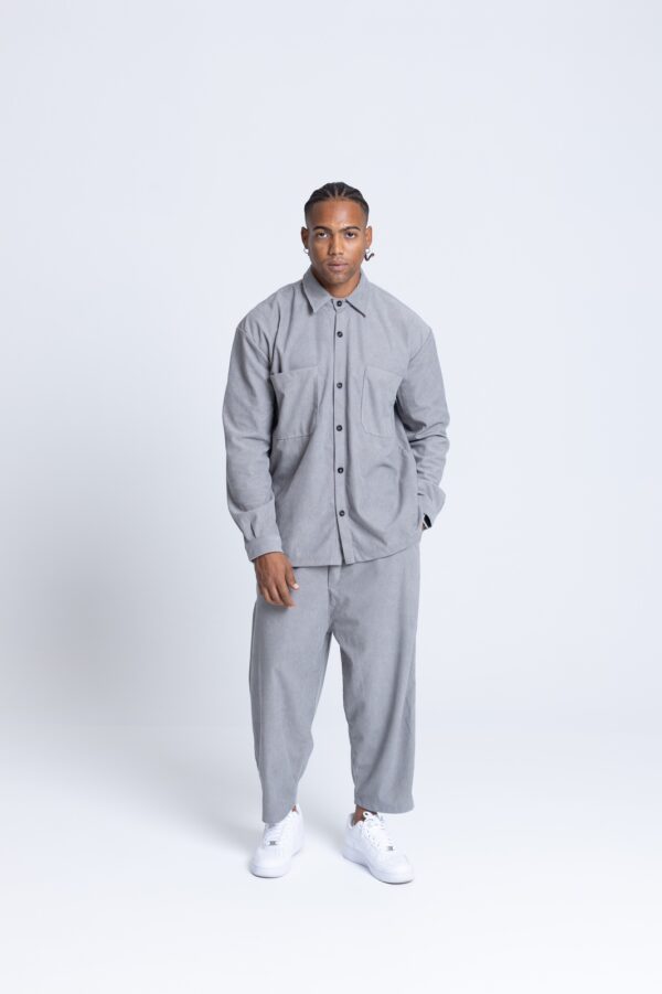 Devoted Corduroy Classic Shirt Gray - Image 3