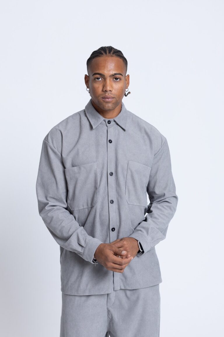 Devoted Corduroy Classic Shirt Gray