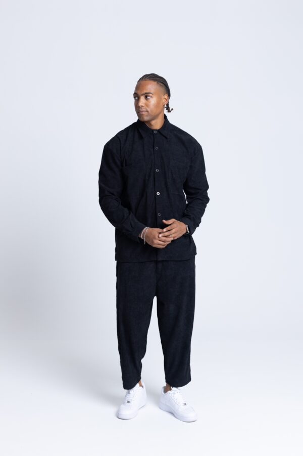 Devoted Corduroy Classic Shirt Black - Image 3