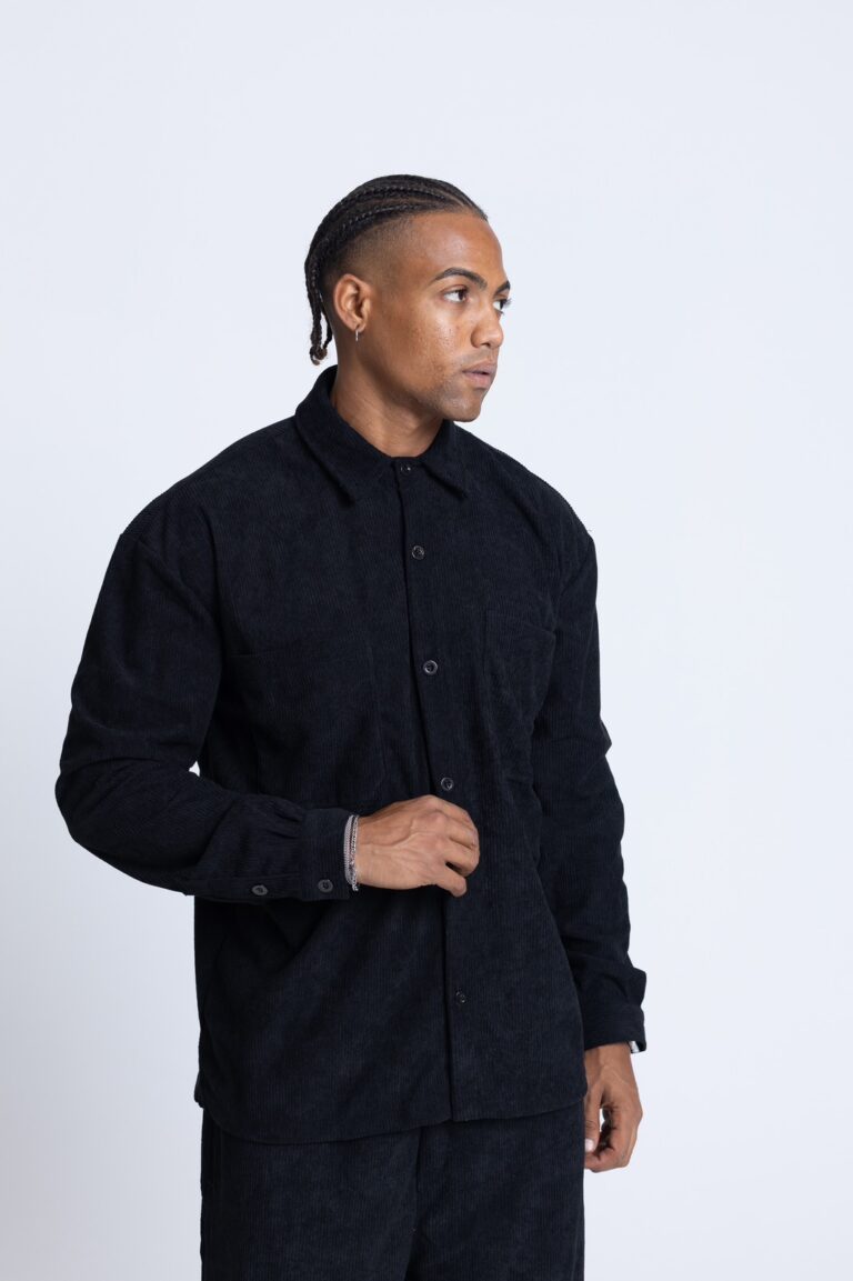 Devoted Corduroy Classic Shirt Black