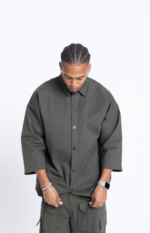 Devoted Minimalist Oversized Shirt  Black - Image 3