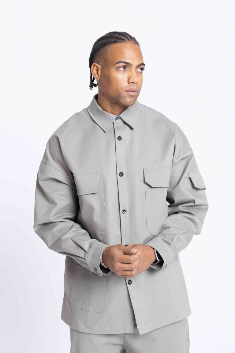 Devoted Shirt with Pockets Gray