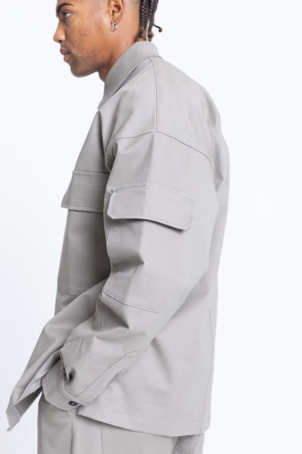 Devoted Shirt with Pockets Gray - Image 3