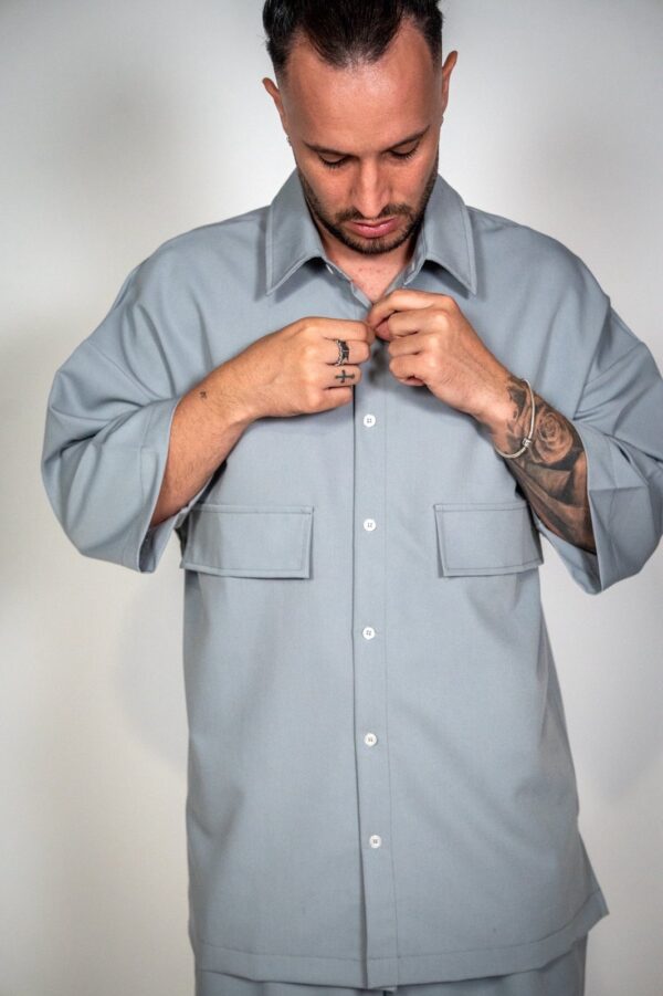 Devoted Classic Pockets Shirt Gray - Image 3