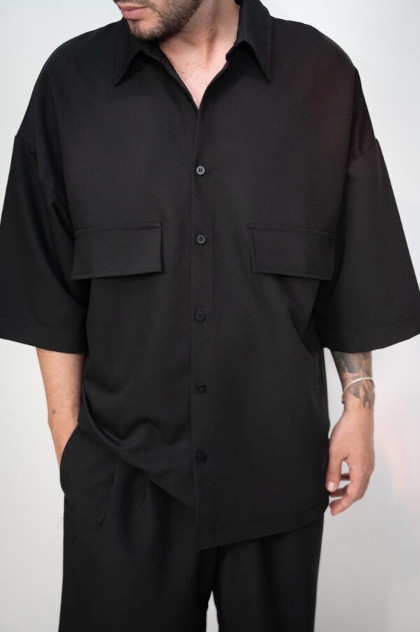 Devoted Classic Pockets Shirt Black - Image 3