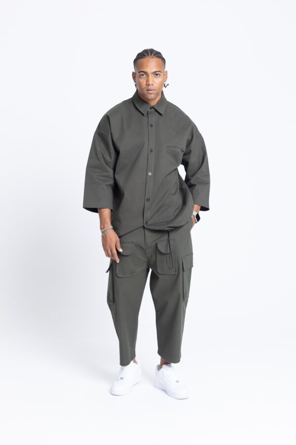Devoted Cropped Pants with Pockets Green - Image 3