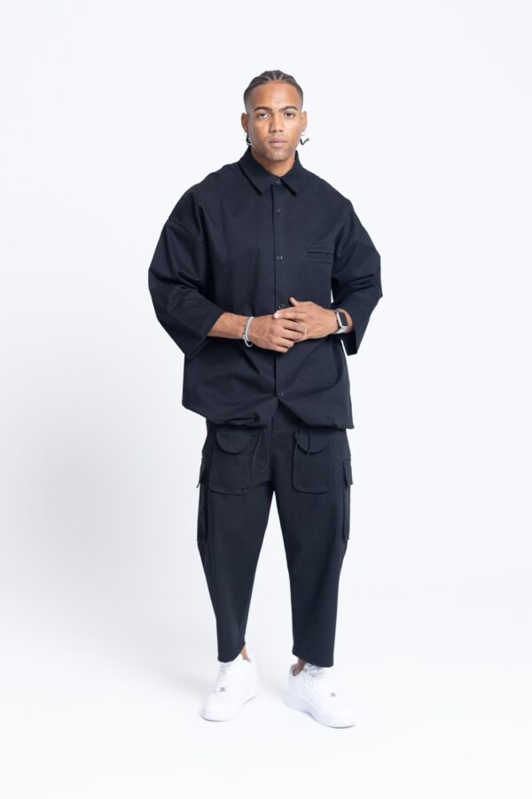 Devoted Cropped Pants with Pockets Black - Image 3