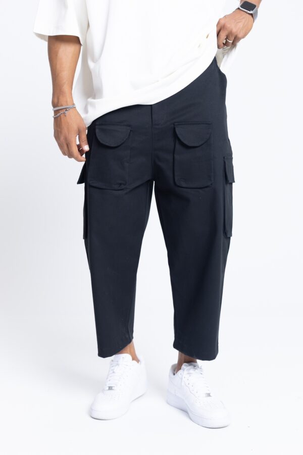 Devoted Cropped Pants with Pockets Black - Image 2