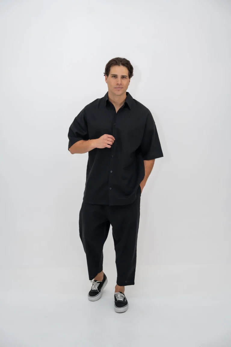 Devoted Linen Pants Black