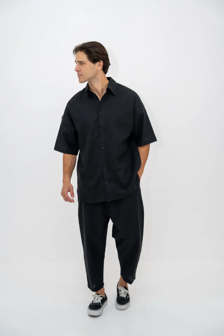 Devoted Linen Shirt Black