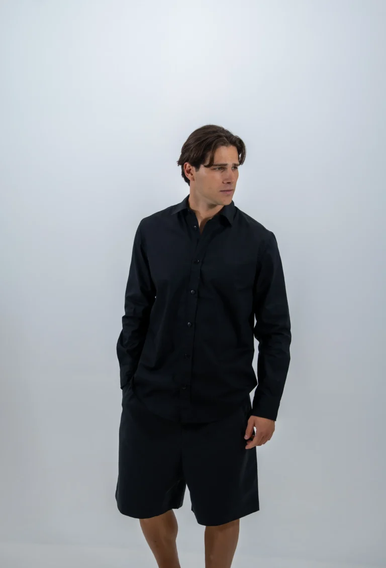 Devoted Classic Striped Shirt Black